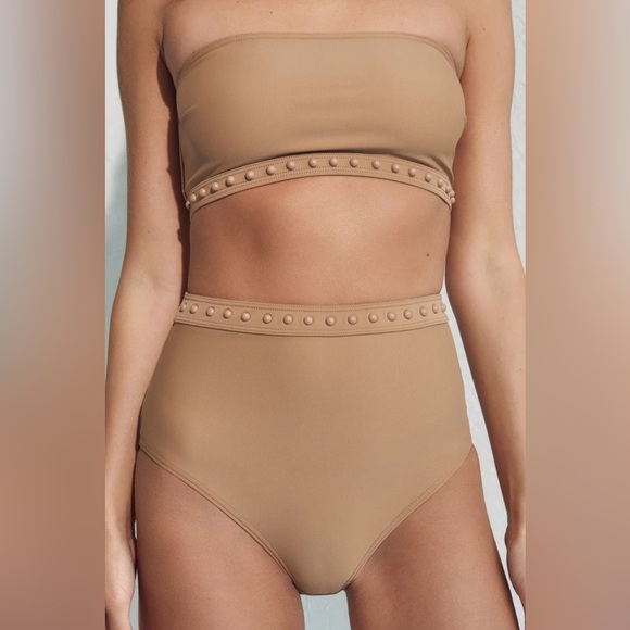 BAITME Other - NWT BAITME High-Waisted Bikini Bottom with Stud Details
